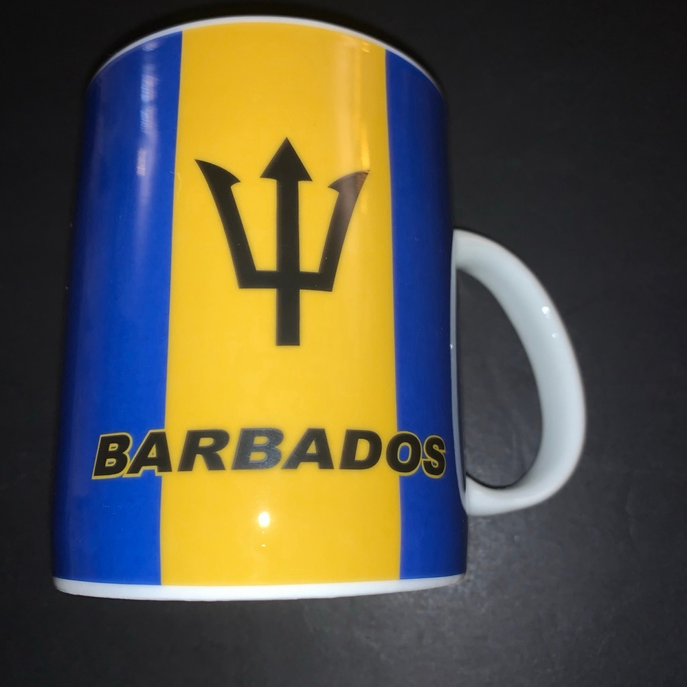 Ganzee Barbados Flag Blue Yellow Coffee Mug One Size